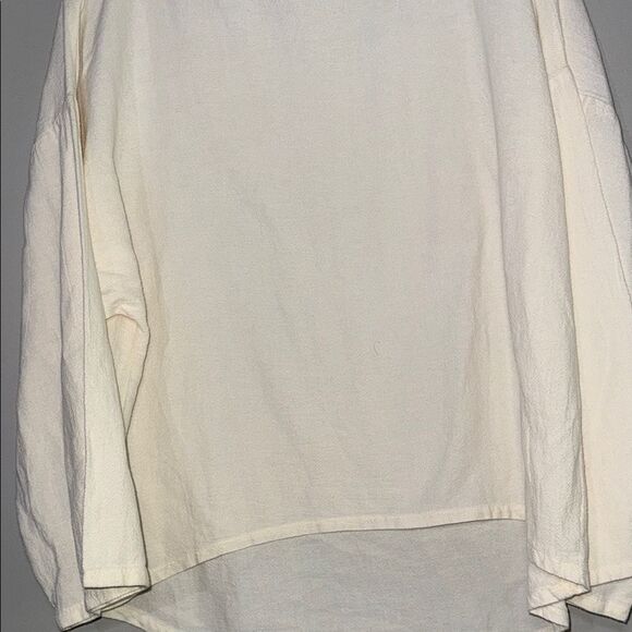 Soft Surroundings Cream Long Sleeve Blouse - Picture 4 of 8